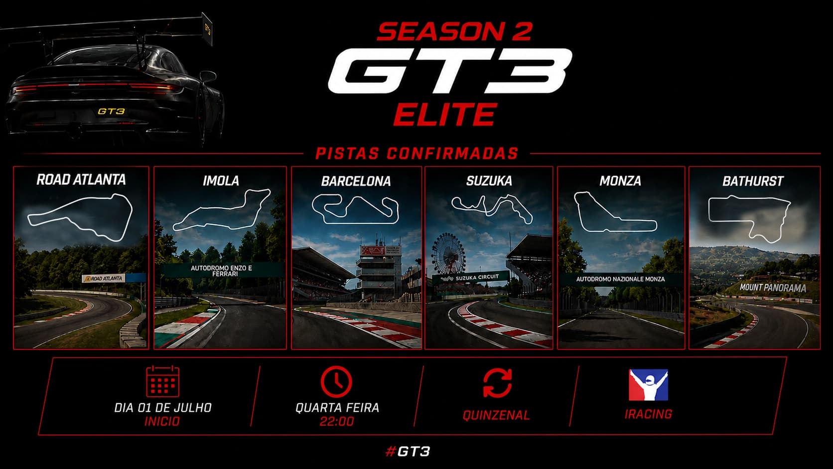 Calendario GT3 Elite/Challenge